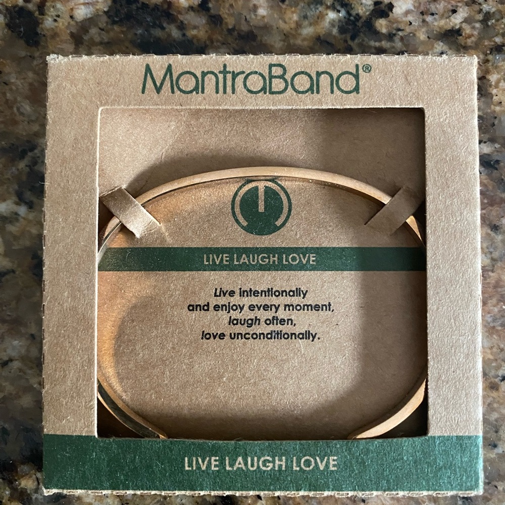 MantraBand Rose Tone Bracelet (LIVE LAUGH LOVE)